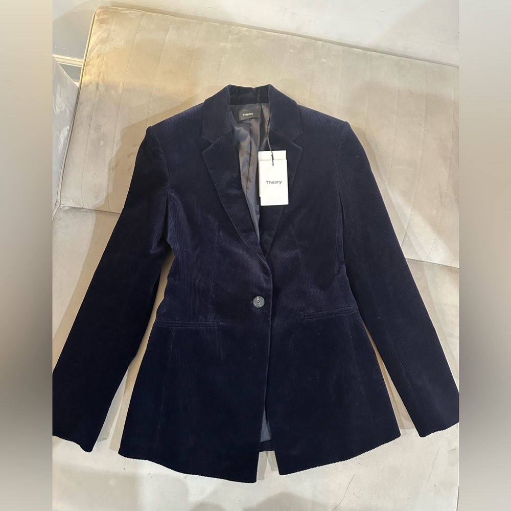 Theory Women's Midnight Blue Corduroy Blazer